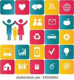 Abstract background presented as icons social network
