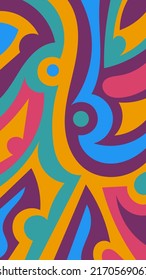 Antecedentes abstractos presentados en el vector de patrón de batik de rizos y remolques tradicionales