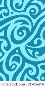 Abstract background presented in traditional curly and swirling batik pattern vector
