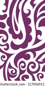 Antecedentes abstractos presentados en el vector de patrón de batik de rizos y remolques tradicionales