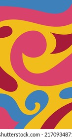 Antecedentes abstractos presentados en el vector de patrón de batik de rizos y remolques tradicionales