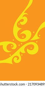 Abstract background presented in traditional curly and swirling batik pattern vector