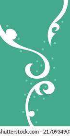 Abstract background presented in traditional curly and swirling batik pattern vector