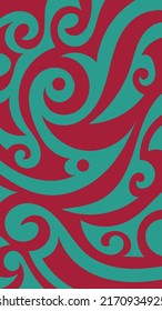 Antecedentes abstractos presentados en el vector de patrón de batik de rizos y remolques tradicionales