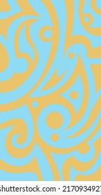 Antecedentes abstractos presentados en el vector de patrón de batik de rizos y remolques tradicionales