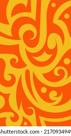 Antecedentes abstractos presentados en el vector de patrón de batik de rizos y remolques tradicionales