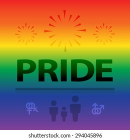 abstract background of pride celebration in rainbow color vector eps 10