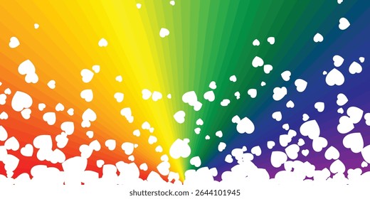 Resumo da faixa de celebração do mês do Orgulho, June LGBTQ. Modelo para cartaz, cartão de saudação, banner, fundo, papel de parede, padrão, gráfico e impressão.