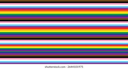 Resumo da faixa de celebração do mês do Orgulho, June LGBTQ. Modelo para cartaz, cartão de saudação, banner, fundo, papel de parede, padrão, gráfico e impressão.