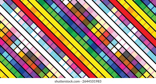 Resumo da faixa de celebração do mês do Orgulho, June LGBTQ. Modelo para cartaz, cartão de saudação, banner, fundo, papel de parede, padrão, gráfico e impressão.