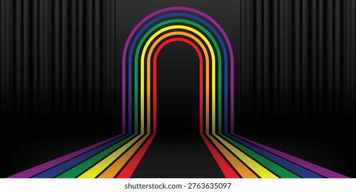 Abstract background of Pride month celebration banner, June LGBTQ. Template for poster, greeting card, banner, background, wallpaper, pattern, graphic and printing.