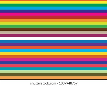 Abstract background primary color horizontal stripes many colors