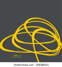 Abstract background with primitive figures of strokes.