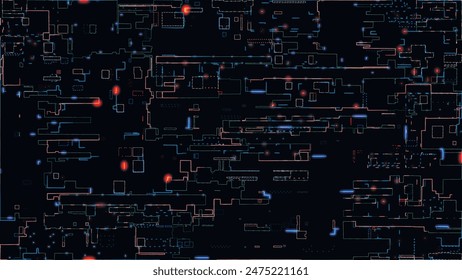 Abstract background of printed circuit board. Computer parts, microcircuits on electronic board. Futuristic data processing on electronic board. Microelectronic technology concepts. Vector illustratio