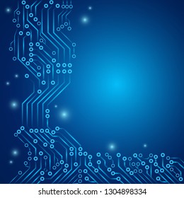 Abstract background with printed circuit design board template