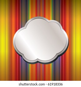 Abstract background with promotion balloon - vector illustration