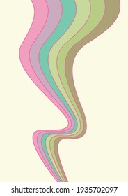 Abstract Background, Psychedelic Color Wavy Lines