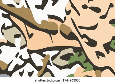 Abstrakter Hintergrund. Psychedelisches Fraktal, Textur von Pinselstrichen mit farbigen Farben von verschwommenen Linien und Flecken verschiedener Formen und Größen