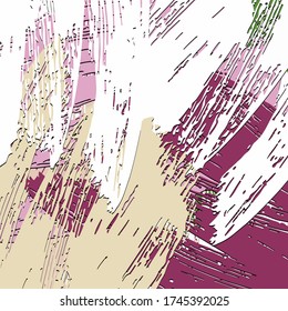 Abstract background. Psychedelic fractal, texture of brush strokes of colored paint of blurred lines and spots of different shapes and sizes