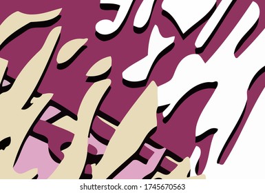 Abstract background. Psychedelic fractal, texture of brush strokes of colored paint of blurred lines and spots of different shapes and sizes