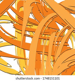 Abstract background. Psychedelic fractal, texture of brush strokes of colored paint of blurred lines and spots of different shapes and sizes