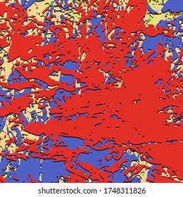 Abstract background. Psychedelic fractal, texture of brush strokes of colored paint of blurred lines and spots of different shapes and sizes
