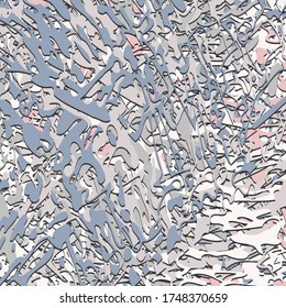 Abstract background. Psychedelic fractal, texture of brush strokes of colored paint of blurred lines and spots of different shapes and sizes