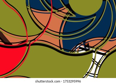 Abstract background. Psychedelic fractal, texture of brush strokes of colored paint of blurred lines and spots of different shapes and sizes
