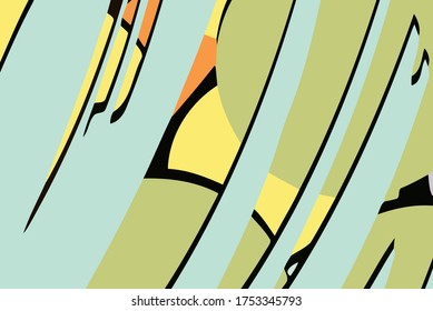 Abstract background. Psychedelic fractal, texture of brush strokes of colored paint of blurred lines and spots of different shapes and sizes