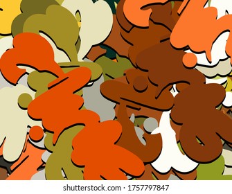 Abstract background. Psychedelic fractal, texture of brush strokes of colored paint of blurred lines and spots of different shapes and sizes