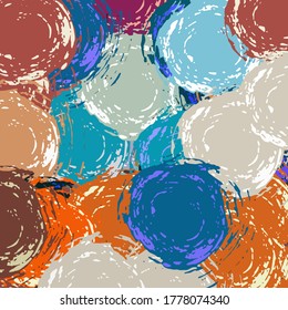Abstract background. Psychedelic fractal, texture of brush strokes of colored paint of blurred lines and spots of different shapes and sizes