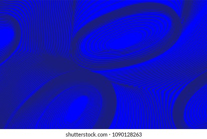 Abstract Background in Psychedelic Style. Futuristic Illustration with Wavy Lines. Abstraction with 3D Effect. Distorted Circles. Abstract Wavy Background for Web Design, Wallpaper, Covers, Posters.