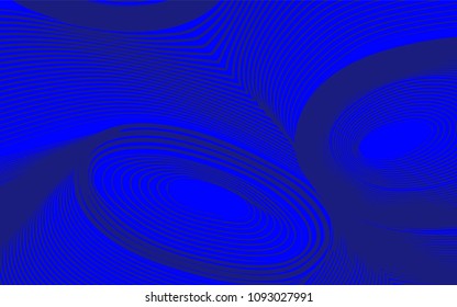 Abstract Background in Psychedelic Style. Futuristic Illustration with Wavy Lines. Abstraction with 3D Effect. Distorted Circles. Abstract Wavy Background for Web Design, Wallpaper, Covers, Posters.
