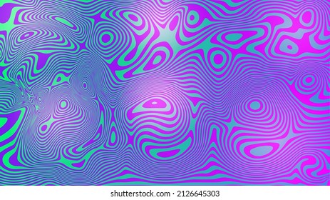 Abstract background with psychedelic swirl lines. Marble liquid art wallpaper. Purple ebru art. Vector illustration EPS 10