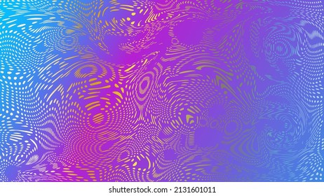 Abstract background with psychedelic swirl lines. Marble liquid art wallpaper. Purple ebru art. Vector illustration EPS 10