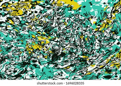 Abstract background. Psychedelic  texture of brush strokes of colored paint of blurred lines and spots of different shapes and sizes