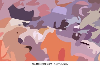 Abstract background. Psychedelic  texture of brush strokes of colored paint of blurred lines and spots of different shapes and sizes