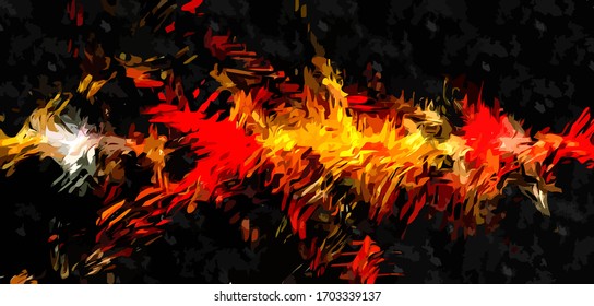 Abstract background. Psychedelic  texture of brush strokes of colored paint of blurred lines and spots of different shapes and sizes