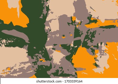 Abstract background. Psychedelic  texture of brush strokes of colored paint of blurred lines and spots of different shapes and sizes
