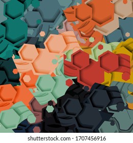 Abstract background. Psychedelic  texture of brush strokes of colored paint of blurred lines and spots of different shapes and sizes