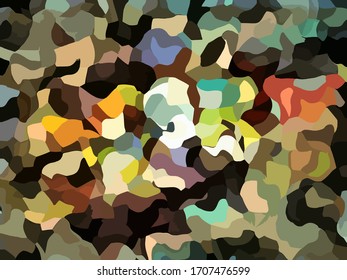 Abstract background. Psychedelic  texture of brush strokes of colored paint of blurred lines and spots of different shapes and sizes