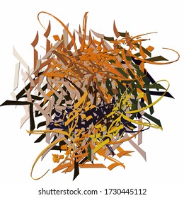 Abstract background. Psychedelic  texture of brush strokes of colored paint of blurred lines and spots of different shapes and sizes