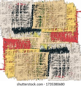 Abstract background. Psychedelic  texture of brush strokes of colored paint of blurred lines and spots of different shapes and sizes