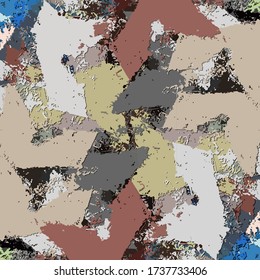 Abstract background. Psychedelic  texture of brush strokes of colored paint of blurred lines and spots of different shapes and sizes