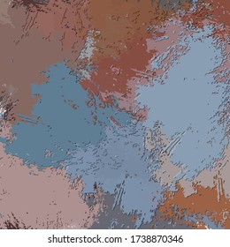 Abstract background. Psychedelic  texture of brush strokes of colored paint of blurred lines and spots of different shapes and sizes