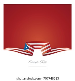 Abstract background Puerto Rico flag ribbon