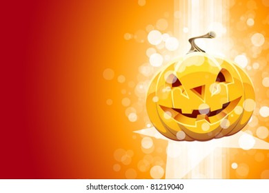 Abstract background with pumpkin and sparkles