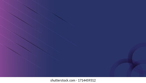 abstract background in purple and blue with 3D stripes and circles