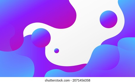 abstrakter Hintergrund mit violettem blauem Farbverlauf. Trendverlauf. Zusammensetzung der flüssigen Formen. Coole Hintergrundgestaltung für Poster. Eps10 Vektorgrafik