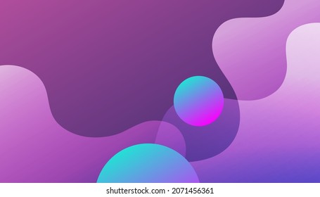 fondo abstracto con gradiente azul púrpura. Gradiente de tendencia. Composición de formas fluidas. Diseño de fondo frío para afiches. Ilustración vectorial Eps10